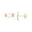 Pendientes caramelos esmalte de oro 18k con rosca 